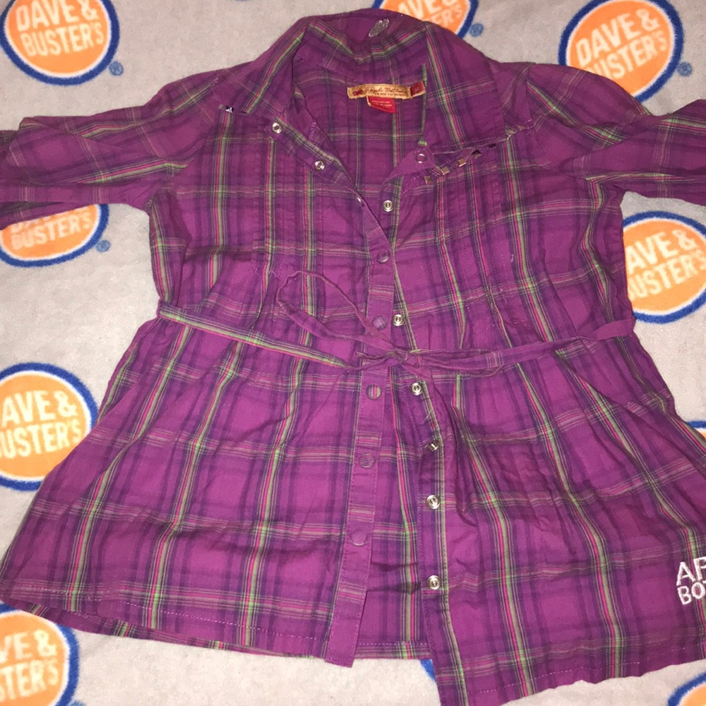 Apple Bottoms Purple Button Down Blouse